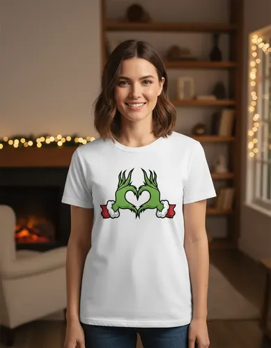 D_961187-MLM97469812101_112025-O.webp Playera Grinch Corazon Navidad