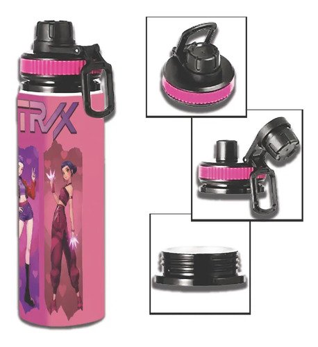 D_983634-MLM107429128779_022026-O.jpg Botella De Agua 750ml Aluminio - K-pop Demon Hunters