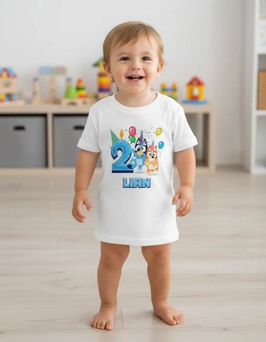D_989688-MLM94177843073_102025-O.jpg Combo 8 Playeras Y 1 Pañalero Bluey Mamá Papá Hermana Y Bebe