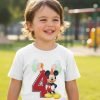 Playera Mickey Mouse Numeros Del 1 Al 10 Cumpleaños Infantil