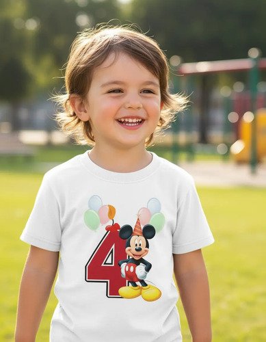 Playera Mickey Mouse Numeros Del 1 Al 10 Cumpleaños Infantil