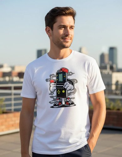 Playera Gamer Tetris Diseño Retro Unisex Videojuegos Clásico