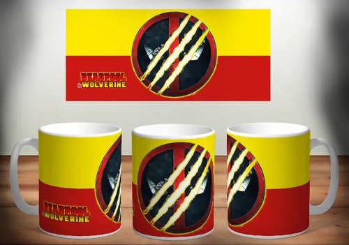 Taza Deadpool 3 Wolverine Ceramica 355 Ml