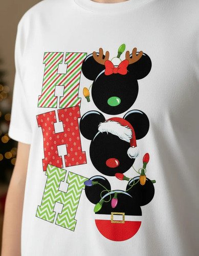 Playera Mickey Mouse Navidad Ho Ho Ho