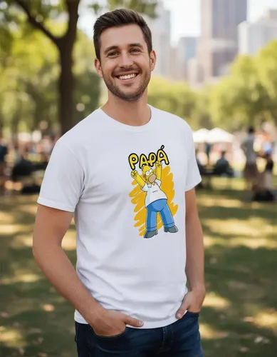 D_999235-MLM92827051300_092025-O.webp Playera Los Simpsons De Papá Dia Del Padre Homer