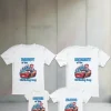 Combo 3 Playeras Y Pañalero Cars Mamá Papá Hermana Y Bebe