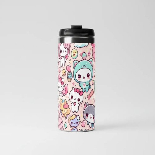 Termo Gatitos Kawaii 450 Ml