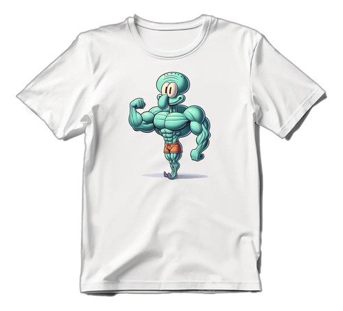 D_725335-MLM114561711823_072026-O.jpg Playera Calamardo Guapo Gym Bob Esponja